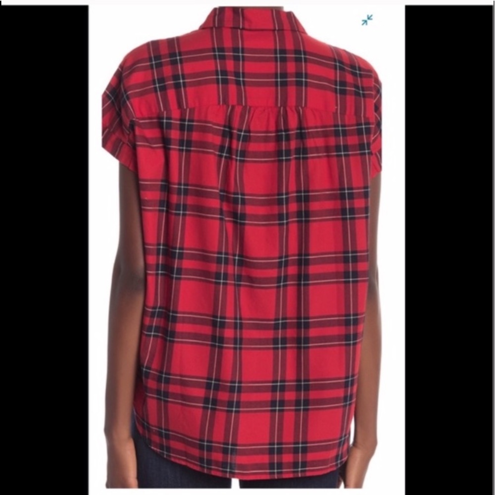 Madewell Central shirt in Red Plaid - Picture 3 of 4